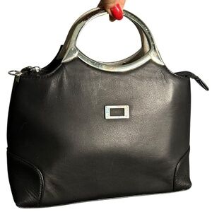 Vintage Black Leather Mini Bag